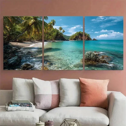 3pcs Trinidad And Tobago Caribbean Perfect Wall Art Set Canvas Framed 60x90cm - High Quality Print 100% Australian Made Wall Canvas Ready to Hang
