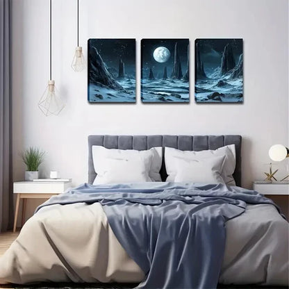 3pcs Realistic Rocky Landscape Wall Art Canvas Unframed - High Quality Print 100% Australian Made Wall Canvas