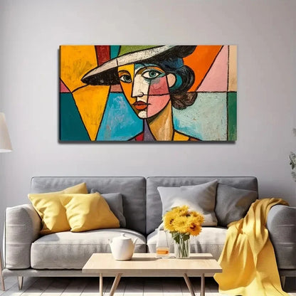 Modern Bohemian Woman Wall Art Canvas Office Home Room Framed 120x60cm