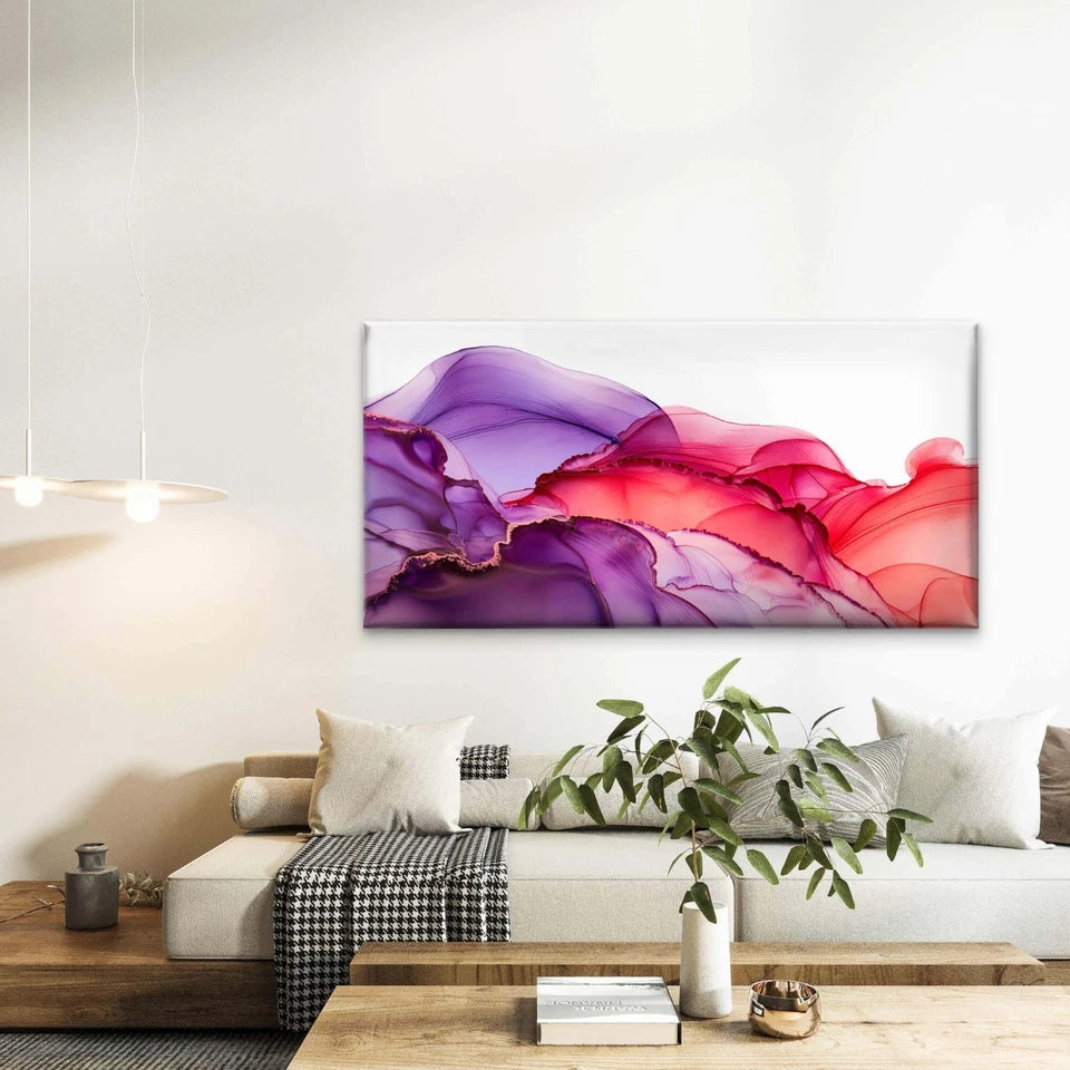 Alcohol Ink Splash Abstract Art Wall Art Canvas Office Home Room Framed 120x60cm - Bella Home Decor