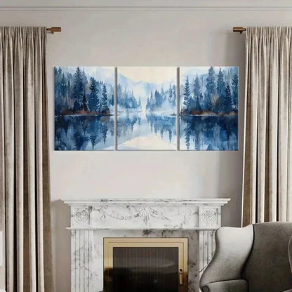 3pcs Serene Forest and Mountain Scenery Wall Art Canvas Unframed - High Quality Print 100% Australian Made Wall Canvas