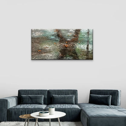 Rain Tree Refection Water Wall Art Canvas Office Home Room Framed 120x60cm
