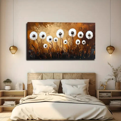Brown Warm Color Gradation Wall Art canvas office home room framed 120x60cm