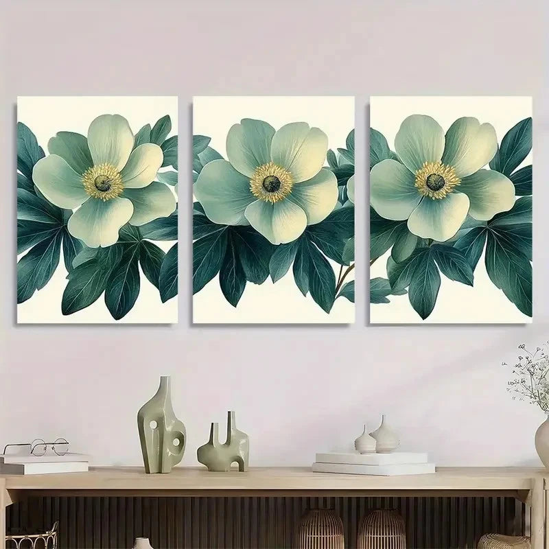 3pcs Mid-Century Modern Design Perfect Wall Art Set Canvas Framed 40x60cm - High Quality Print 100% Australian Made Wall Canvas Ready to Hang