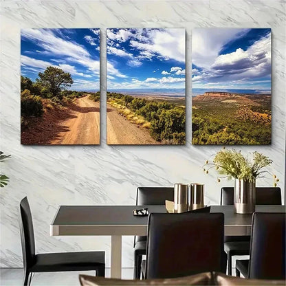 3pcs Southwestern Landscapes Mexico Perfect Wall Art Set Canvas Framed 50x70cm - High Quality Print 100% Australian Made Wall Canvas Ready to Hang