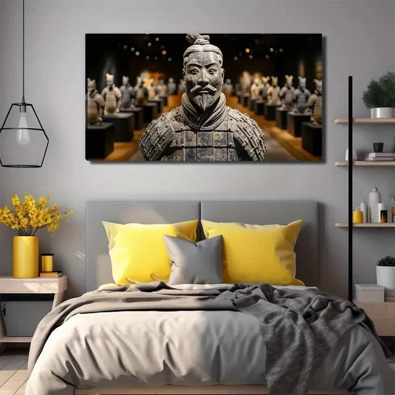 Exquisite Portrait Terracotta Wall Art Canvas Office Home Room Framed 120x60cm