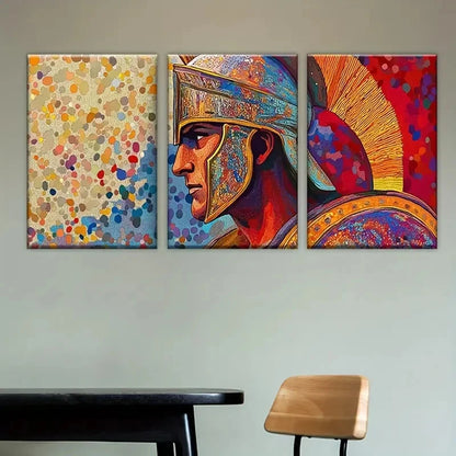 3pcs Roman Soldier Iphone Case Wall Art Set Canvas Framed 40x60cm - High Quality Print 100% Australian Made Wall Canvas Ready to Hang