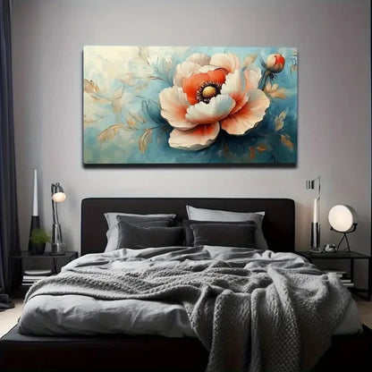 A Blooming Flower Centerpiece Wall Art Canvas Office Home Room Framed 120x60cm