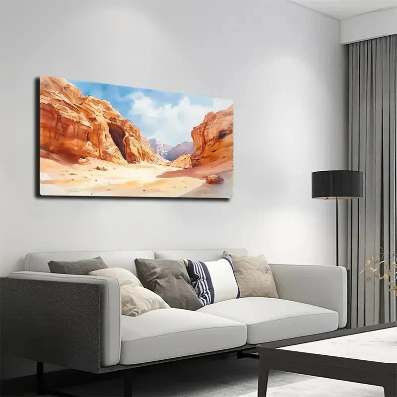 Bottom Of The Valley Is Light Wall Art Canvas Office Home Room Framed 120x60cm - Bella Home Decor