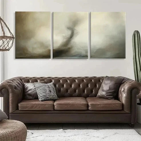 3pcs Dreamy Abstract Swirling Clouds Perfect Wall Art Canvas Unframed - High Quality Print 100% Australian Made Wall Canvas - Bella Home Decor