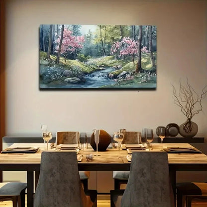 Flowers In the Outdoor Forest Wall Art Canvas Office Home Room Framed 120x60cm