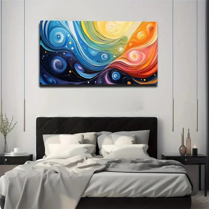 Minimalist Vibrant Colourful Wall Art Canvas Office Home Room Framed 120x60cm