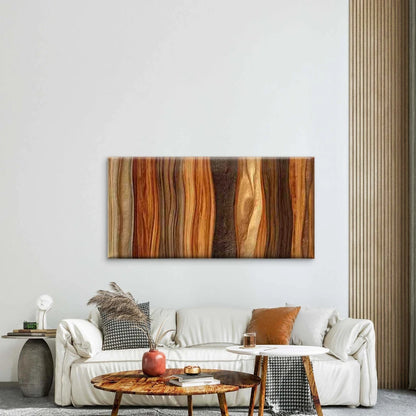 Warm Wood Textured Grain Art Wall Art Canvas Office Home Room Framed 120x60cm - Bella Home Decor