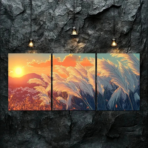 3pcs Sun Shine Nature Peaceful Calm Perfect Wall Art Canvas Unframed - High Quality Print 100% Australian Made Wall Canvas