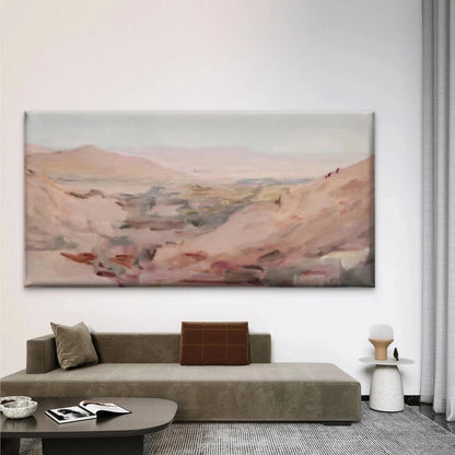 Abstract Pink Mountain Landscap Wall Art Canvas Office Home Room Framed 120x60cm