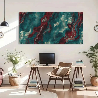 Dark Tones And Abstract Streaks Wall Art Canvas Office Home Room Framed 120x60cm - Bella Home Decor