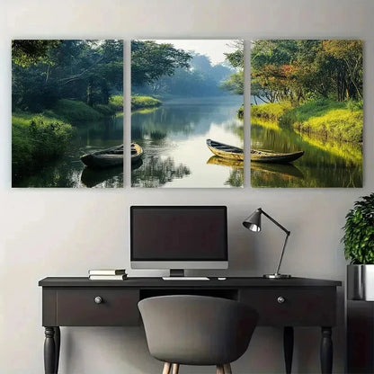 3pcs Bangladesh Travel Bangladesh Perfect Wall Art Set Canvas Framed 50x70cm - High Quality Print 100% Australian Made Wall Canvas Ready to Hang - Bella Home Decor