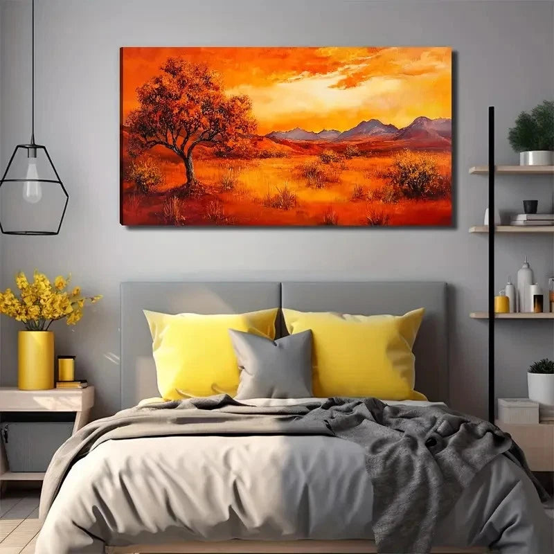 Desert Beautiful Sky Suitable Wall Art Canvas Office Home Room Framed 120x60cm