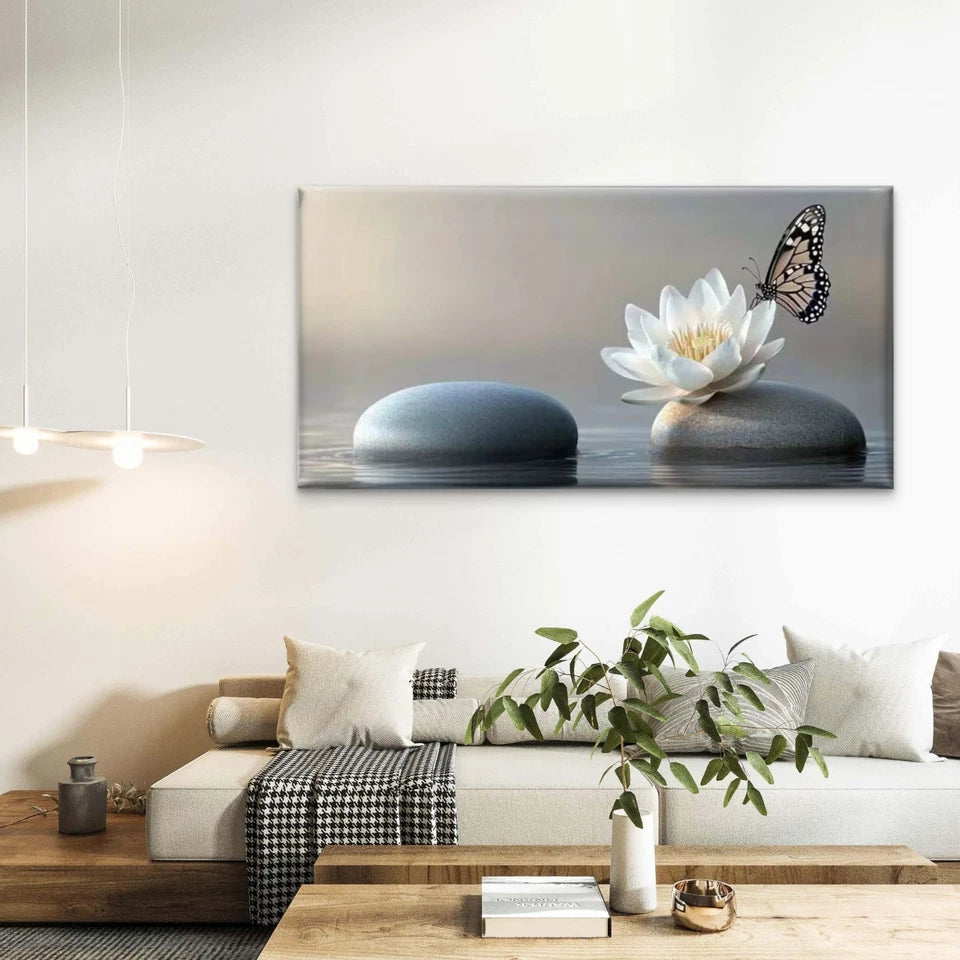 Harmony on the Water Wall Art Canvas Office Home Room Framed 120x60cm