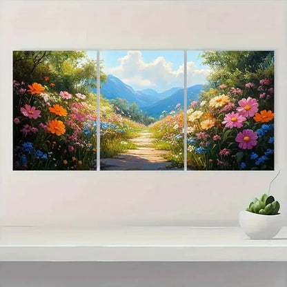 3pcs Flower Art Nature Art Garden ET Wall Art Set Canvas Unframed - High Quality Print 100% Australian Made Wall Canvas - Bella Home Decor