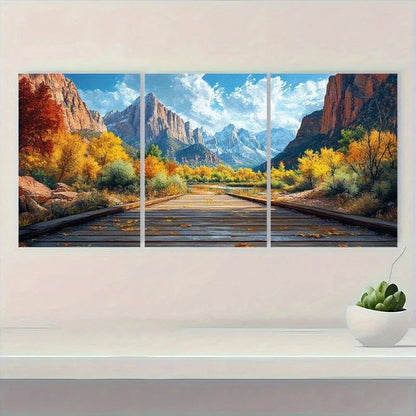 3pcs National Park Painting Nature Metal Print Ready to Hang Art - Bella Home Decor