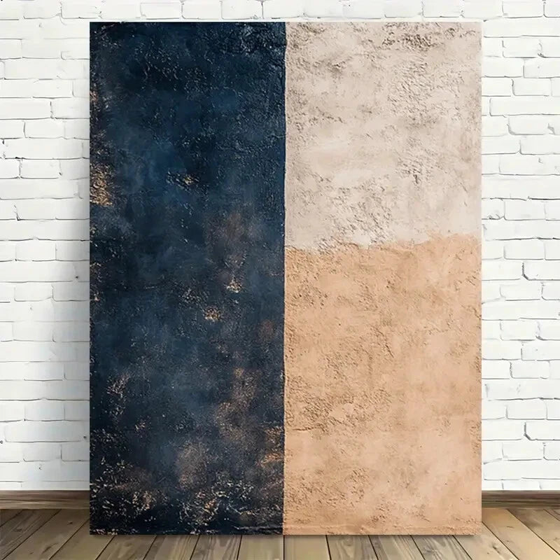 Beautiful Modern Abstract Vintage Painting 40x60cm Metal Print Ready to Hang - Bella Home Decor