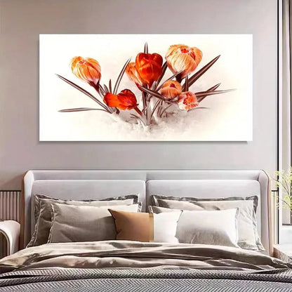 Artistic Flair Charming Tulip Wall Art Canvas Office Home Room Framed 120x60cm - Bella Home Decor