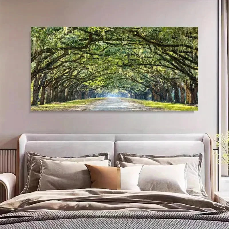 Marble Pattern Landscape Wall Art Canvas Office Home Room Framed 120x60cm