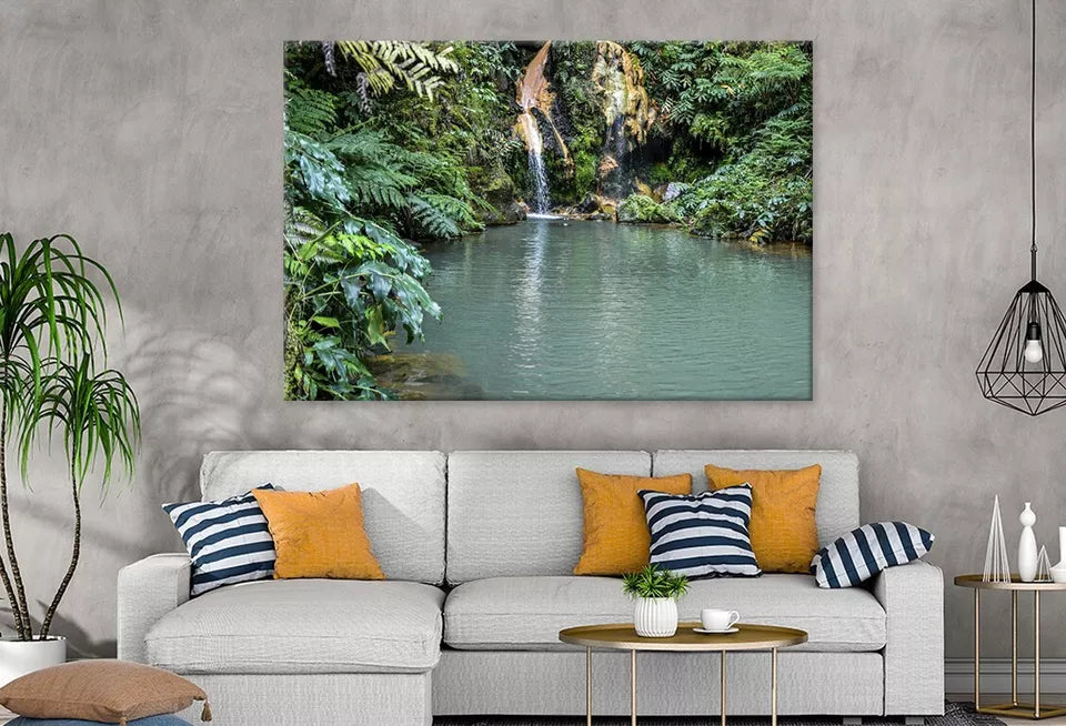 Small Waterfall In Santiago Wall Art Decor 100% Australian Made - Bella Home Decor