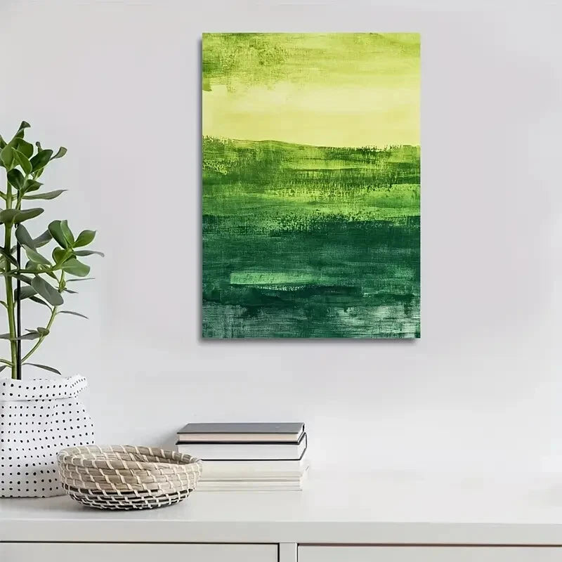 Beautiful Depicting a Green Water Grassland 40x60cm Metal Print Ready to Hang