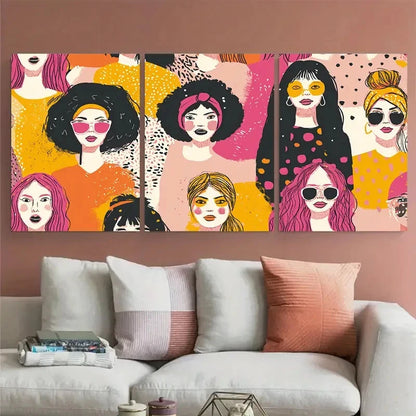 3pcs College Apartment Aesthetic Girls Perfect Wall Art Set Canvas Framed 40x60cm - High Quality Print 100% Australian Made Wall Canvas Ready to Hang