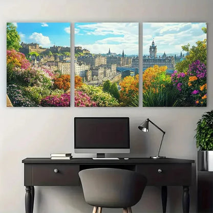 3pcs Edinburgh Edinburgh Scotland Perfect Wall Art Canvas Unframed - High Quality Print 100% Australian Made Wall Canvas - Bella Home Decor
