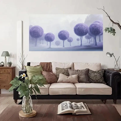 Misty Forest Fantasy Wall Art Canvas Office Home Room Framed 120x60cm