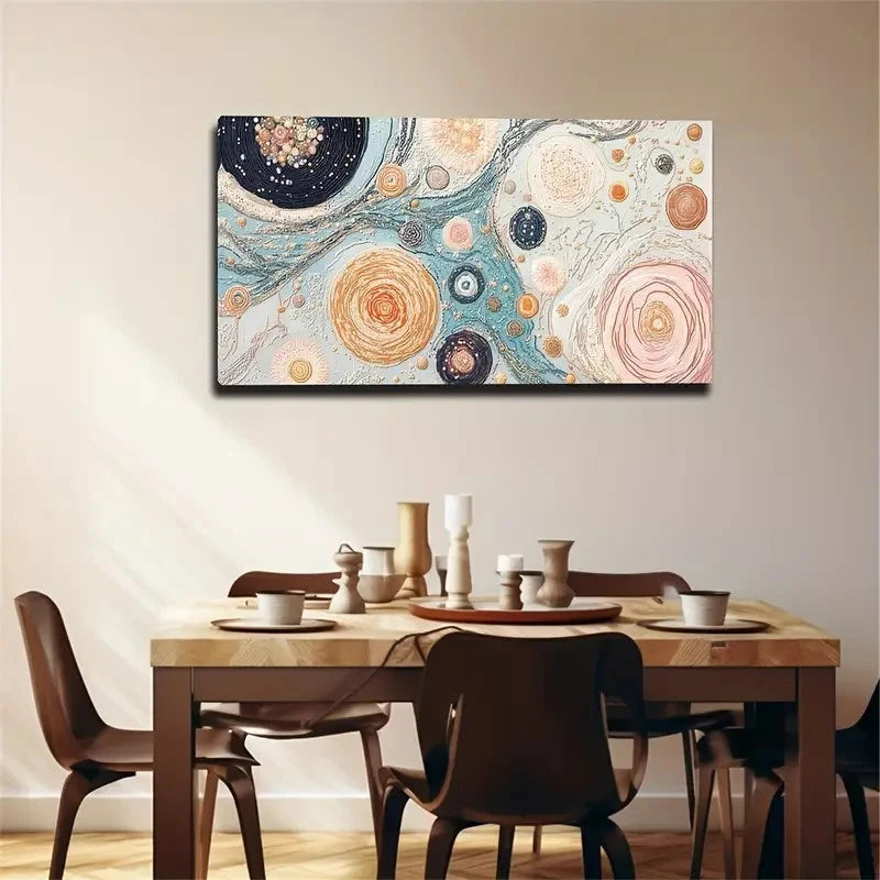 Modern Bohemian Decor In Beige Wall Art Canvas Office Home Room Framed 120x60cm
