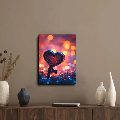 Key with an Intricate Design Is Lying on The Ground  40x60cm Metal Print Ready to Hang