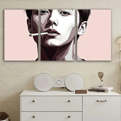 3pcs Picture Of Man Wall Art Set Canvas Framed 60x90cm - High Quality Print 100% Australian Made Wall Canvas Ready to Hang