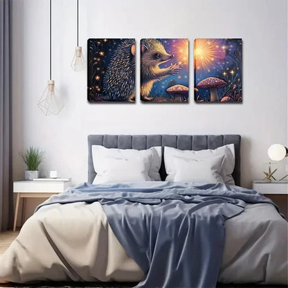 3pcs Mysterious Light of the Forest Wall Art Canvas Unframed - High Quality Print 100% Australian Made Wall Canvas