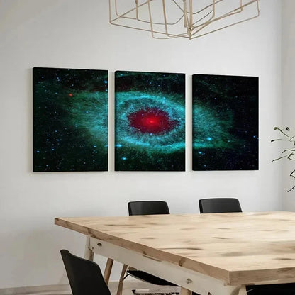 3pcs Outer Space Nebula Black Hole Wall Art Set Canvas Framed 50x70cm - High Quality Print 100% Australian Made Wall Canvas Ready to Hang - Bella Home Decor