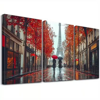 3pcs Modern Farmhouse Ink Paris Eiffel Tower   Art Set Canvas Unframed - High Quality Print 100% Australian Made Wall Canvas
