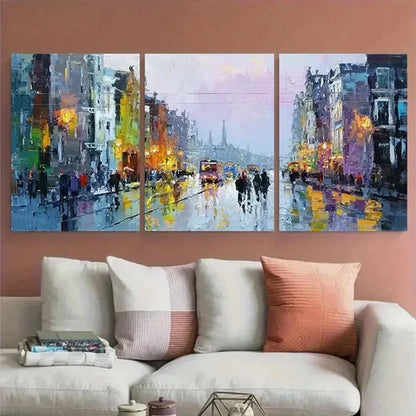 3pcs Impressionism City Landscape Décor Perfect Wall Art Set Canvas Unframed – High Quality Print 100% Australian Made Wall Canvas
