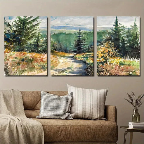 3pcs Vitality of Nature and Forest Scenery Wall Art Set Canvas Unframed - High Quality Print 100% Australian Made Wall Canvas
