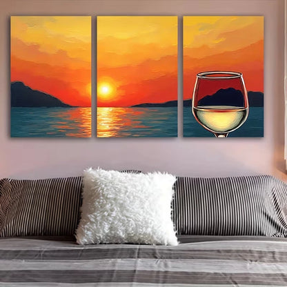 3pcs Vibrant Ocean & Mountain Landscape Wall Art Set Canvas Framed 60x90cm – High Quality Print 100% Australian Made Wall Canvas Ready to Hang