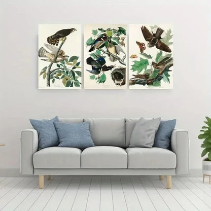 3pcs Elegant Bird Contemporary Classic Wall Art Canvas Unframed - High Quality Print 100% Australian Made Wall Canvas