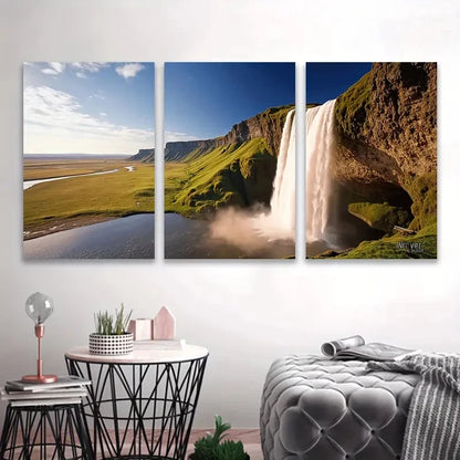 3pcs Steavenson Falls Waterfall Australia   Wall Art Set Canvas Framed 60x90cm - High Quality Print 100% Australian Made Wall Canvas Ready to Hang
