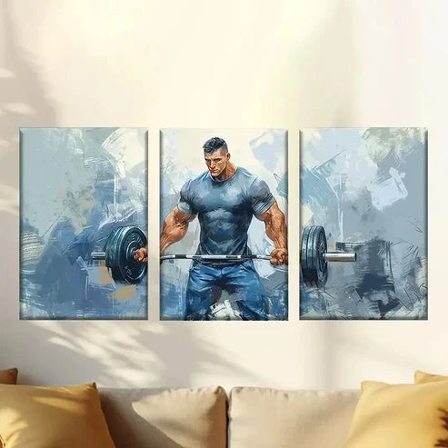 3pcs Encaustic Painting Portrait Classic Style Wall Art Canvas Unframed - High Quality Print 100% Australian Made Wall Canvas