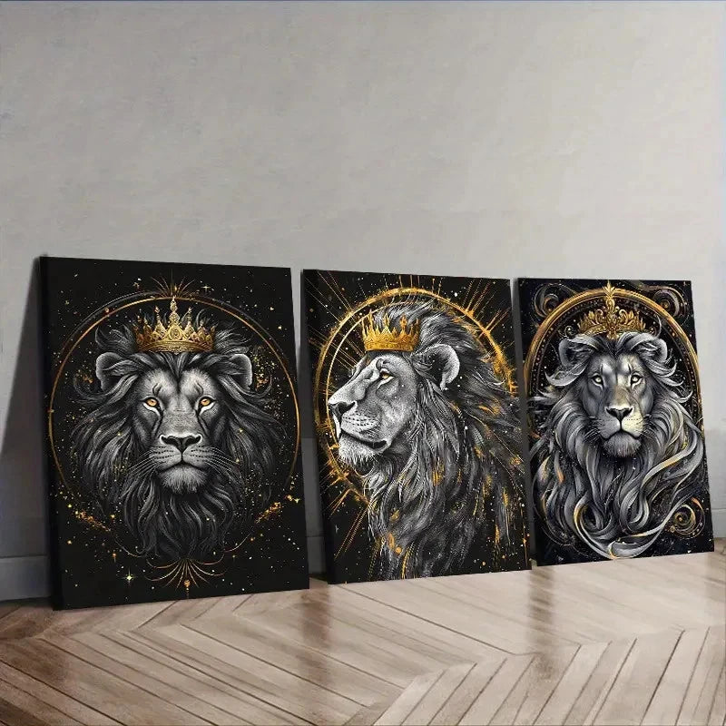 3pcs The Lion King Wall Art Set Canvas Framed 50x70cm - High Quality Print 100% Australian Made Wall Canvas Ready to Hang - Bella Home Decor