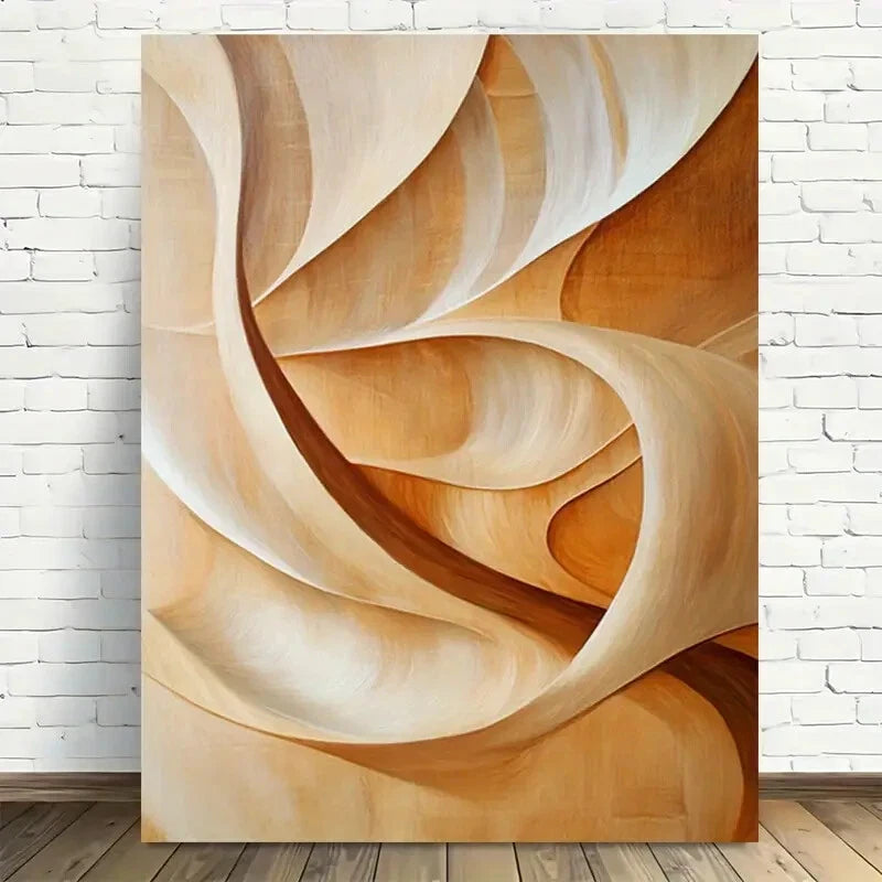 Beautiful Wave Abstract Modern Painting 40x60cm Metal Print Ready to Hang - Bella Home Decor
