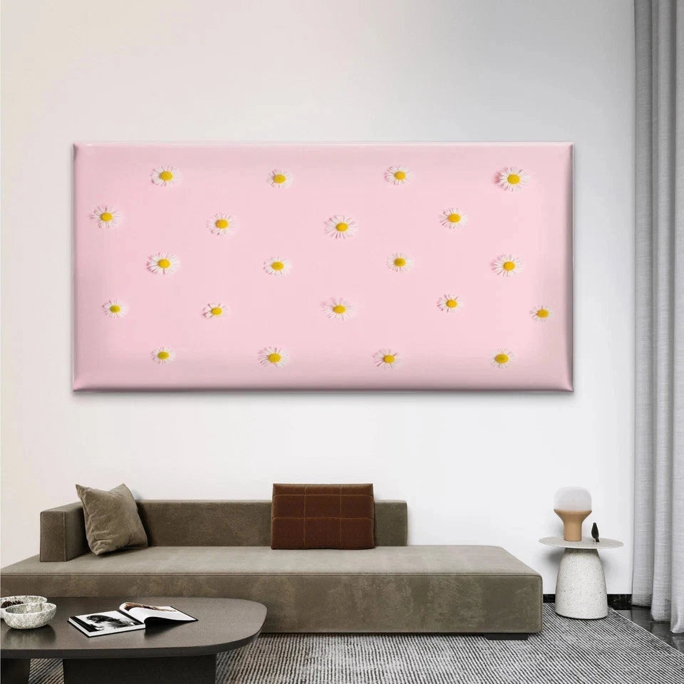 Small Daisy Flowers Wall Art Canvas Office Home Room Framed 120x60cm