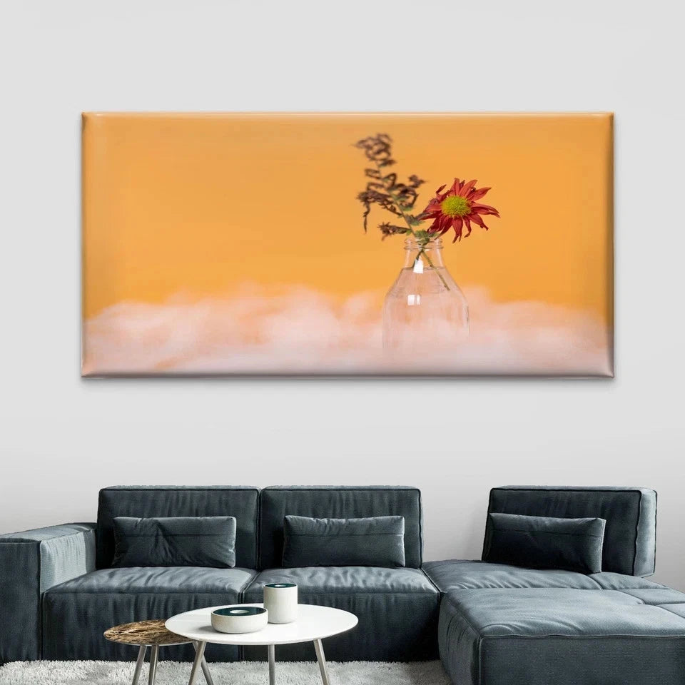 Pollution Concept With Plant Wall Art Canvas Office Home Room Framed 120x60cm
