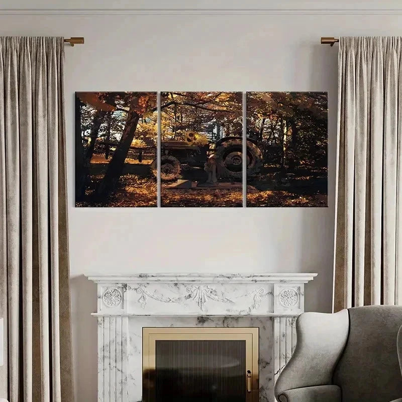 3pcs Forest Landscape Anime Girl Modern Wall Art Set Canvas Framed 40x60cm - High Quality Print 100% Australian Made Wall Canvas Ready to Hang - Bella Home Decor